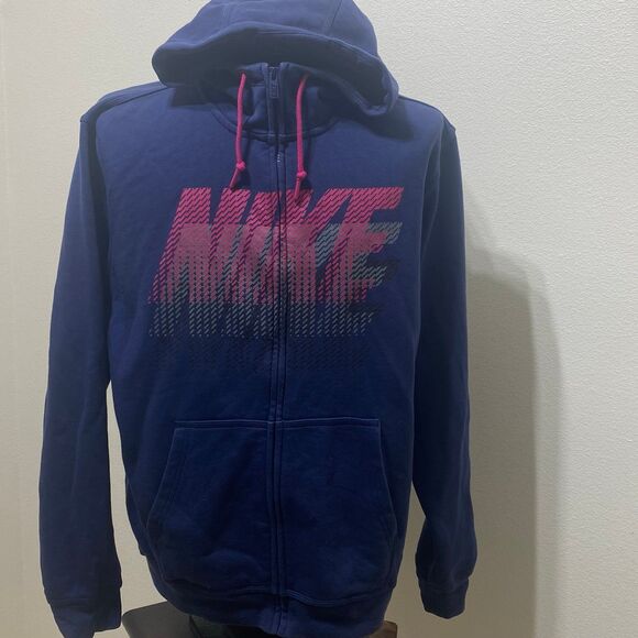 Nike Signature Blue Full Zip Hoodie Sweatshirt Jacket Men's Size XL - Picture 1 of 12